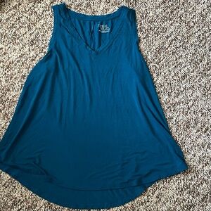 Time and Tru Blue Relaxed Tank Top